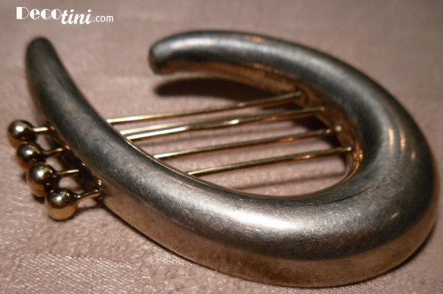 Épingle à Cheveux Décorative Vintage En Forme De Harpe, Couleur Or - Occasion, Accessoire Capillaire Rétro